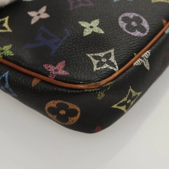 LOUIS VUITTON Monogram Multicolor Pochette Accessoires Black M92648 Auth 123447 - Picture 4 of 16